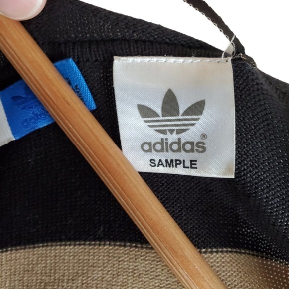 Adidas Knit Shirt Originals Sample Striped Light Sweater Comfy Comfortable M - Picture 10 of 15
